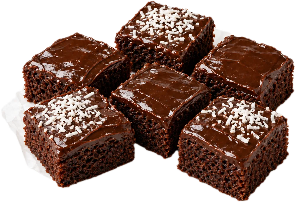 Mokkapaloja tummalla kuorrutteella